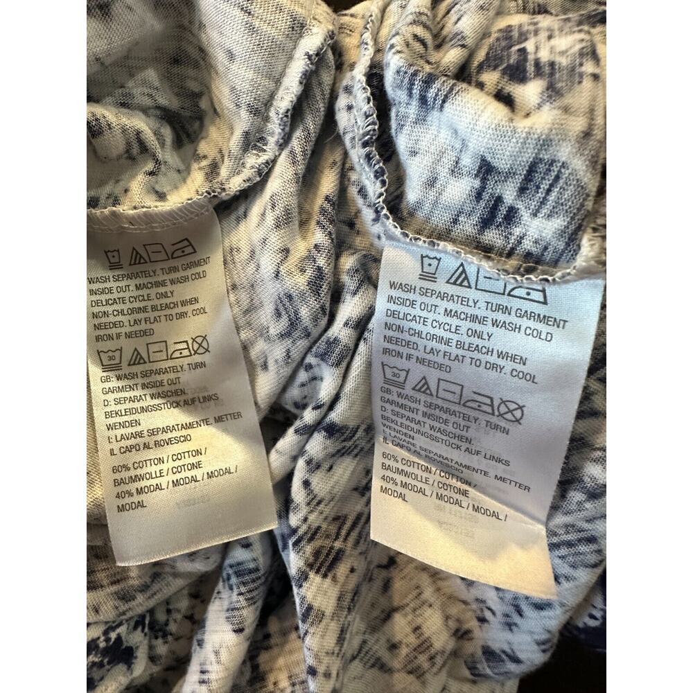 Belle Kim Gravel Printed Slub Knit Shrug and Tank Set Indigo Snake Plus Size 4X - Picture 13 of 16